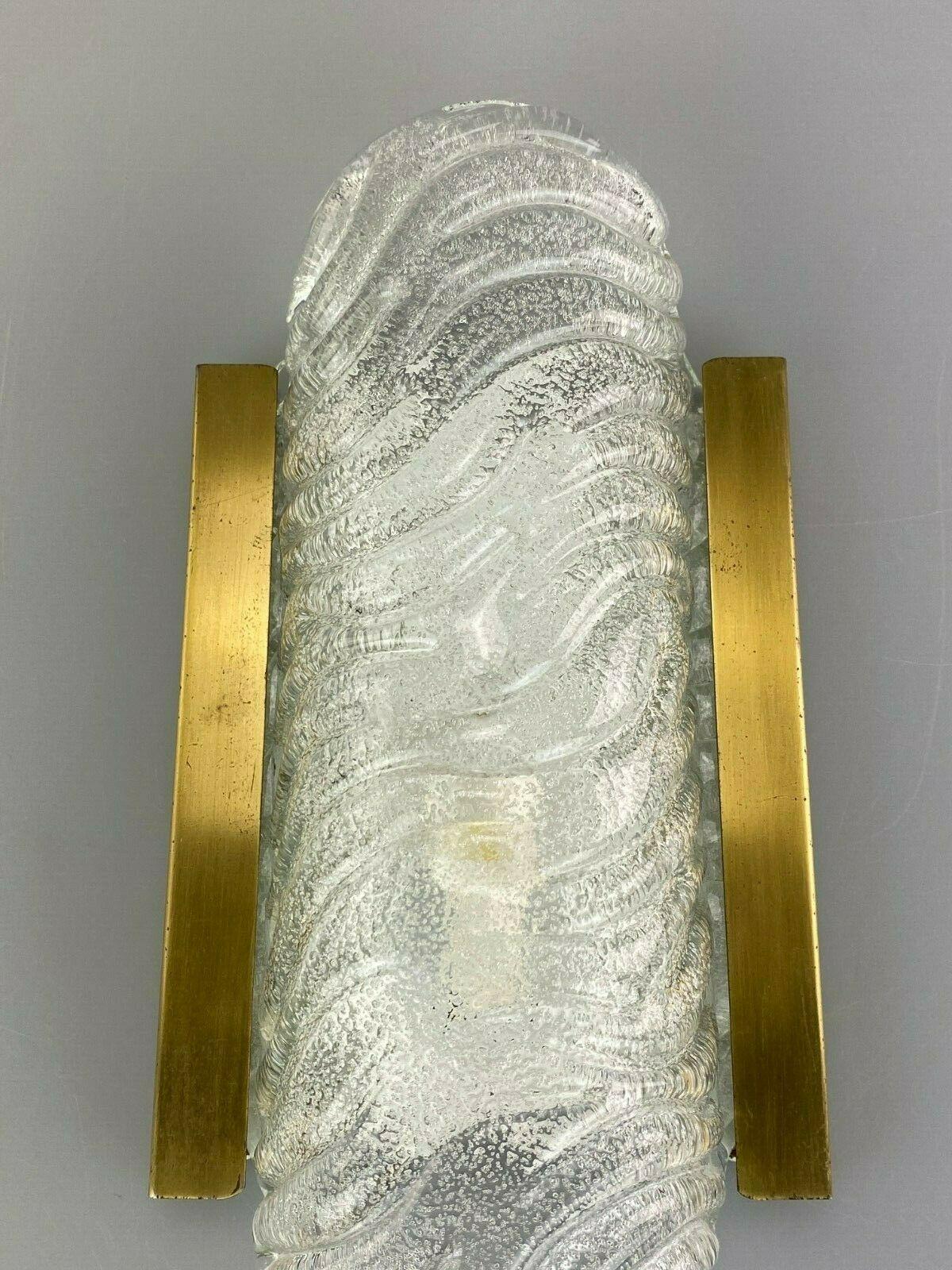 German 60s 70s Lamp Fixture Wall Lamp Wall Scone Ice Glass Space Age Design
