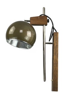 60s 70s Lamp Fixture Wall Sconce Temde Lighten Teak Space Age Design