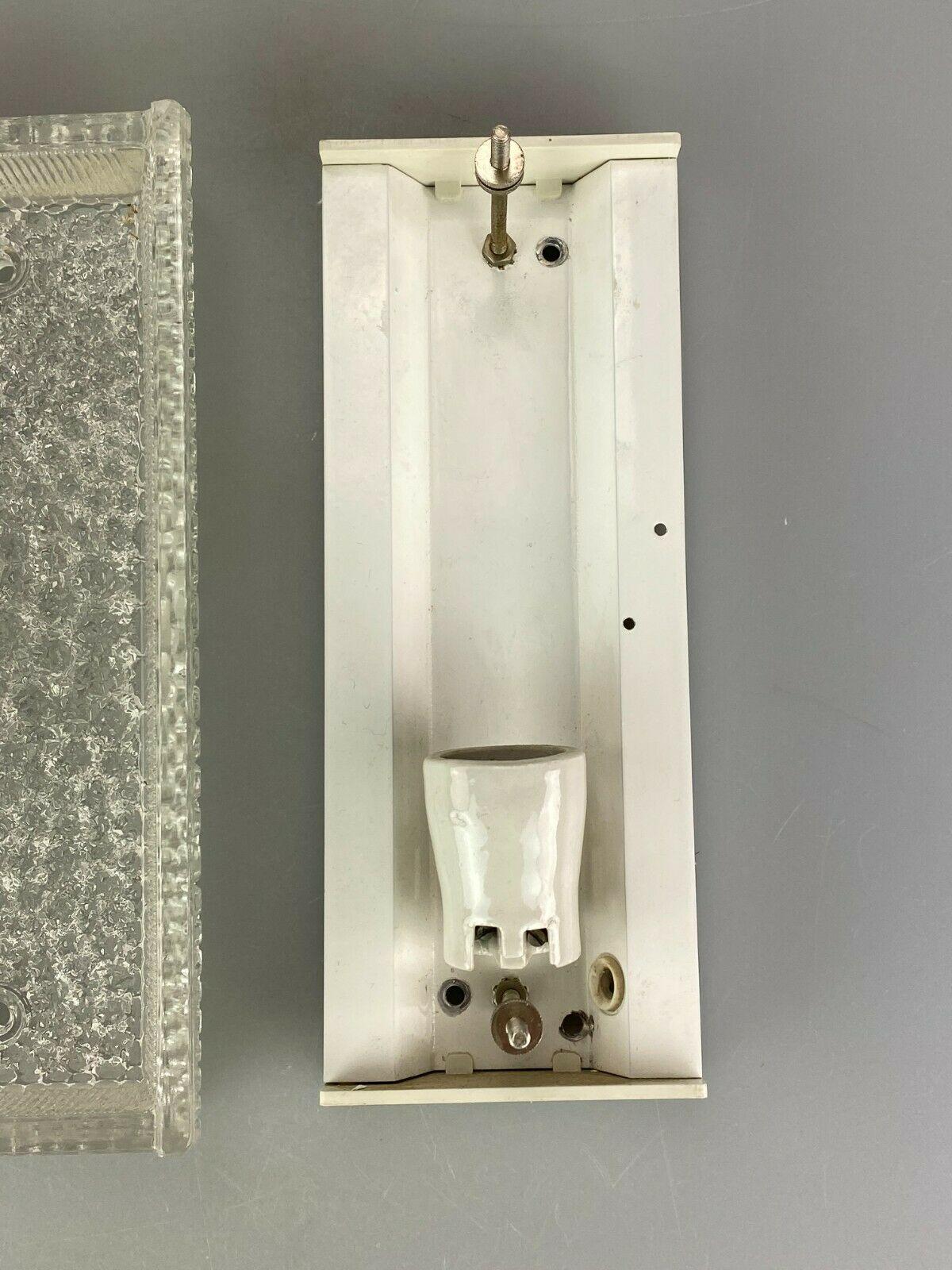 60s 70s Lamp Fixture Wall Sconce Wall Lamp Ice Glass Space Age Design For Sale 5