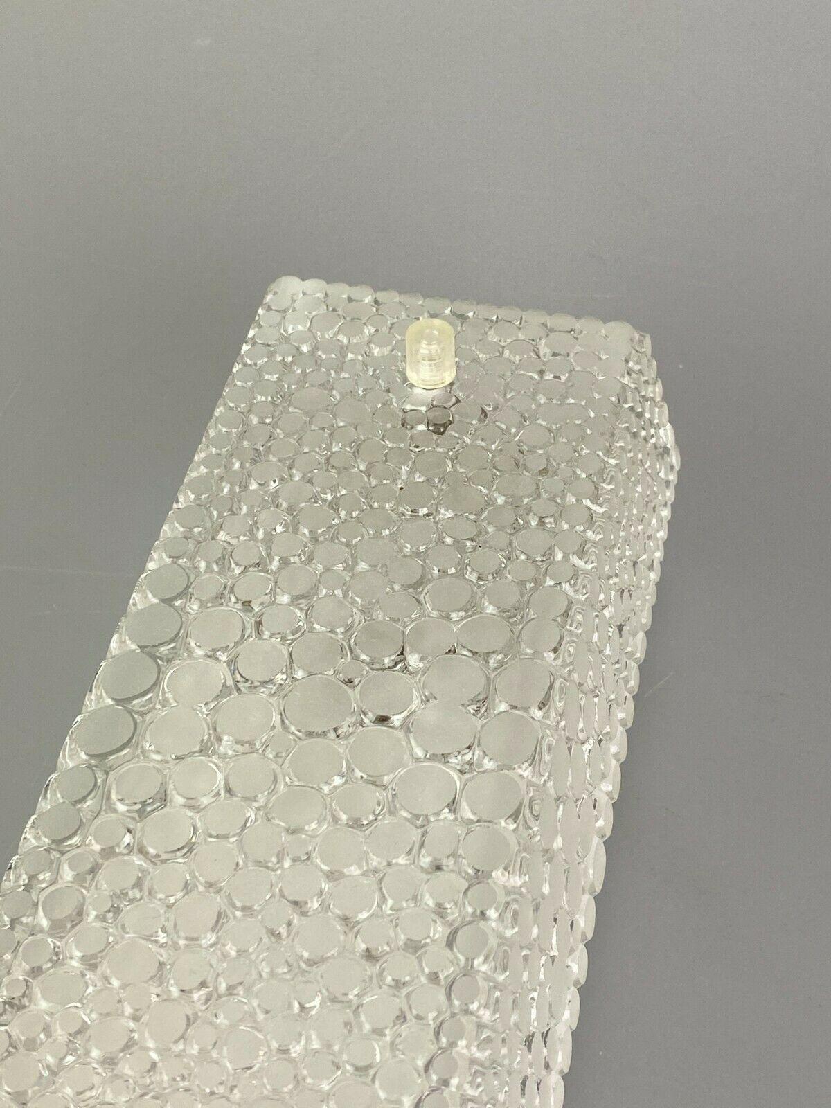 60s 70s Lamp Fixture Wall Sconce Wall Lamp Ice Glass Space Age Design In Good Condition For Sale In Neuenkirchen, NI