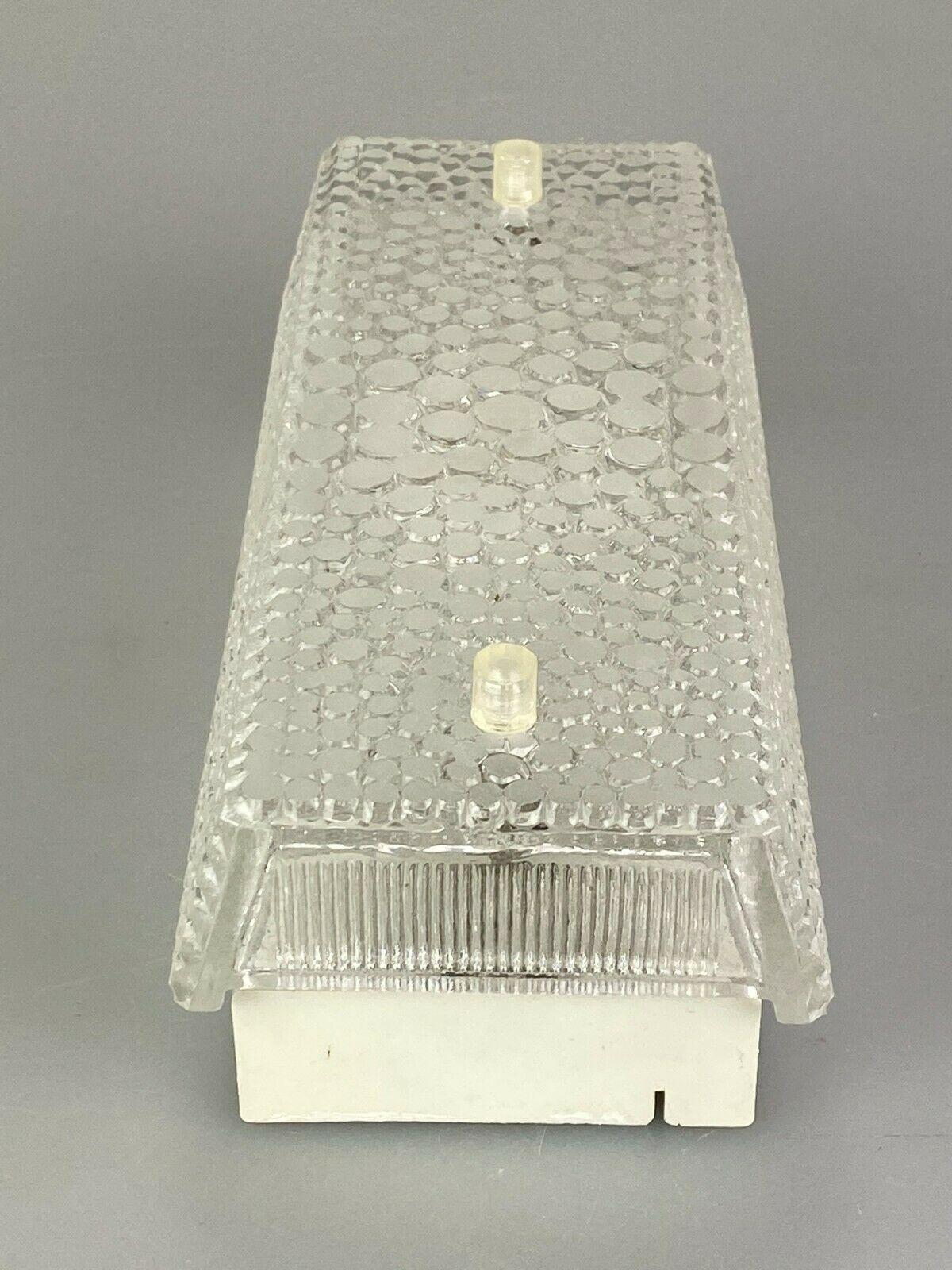 60s 70s Lamp Fixture Wall Sconce Wall Lamp Ice Glass Space Age Design For Sale 2