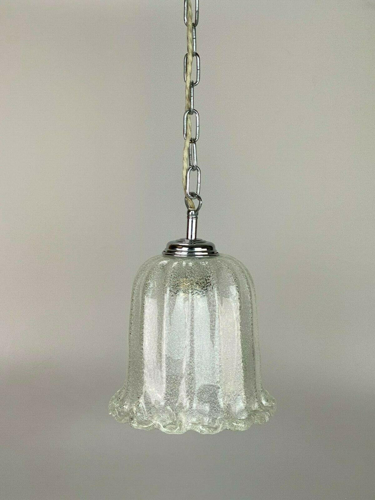 60s 70s Lamp Hanging Lamp Ball Lamp Bubble Chrome Glass Space Age Design In Good Condition For Sale In Neuenkirchen, NI