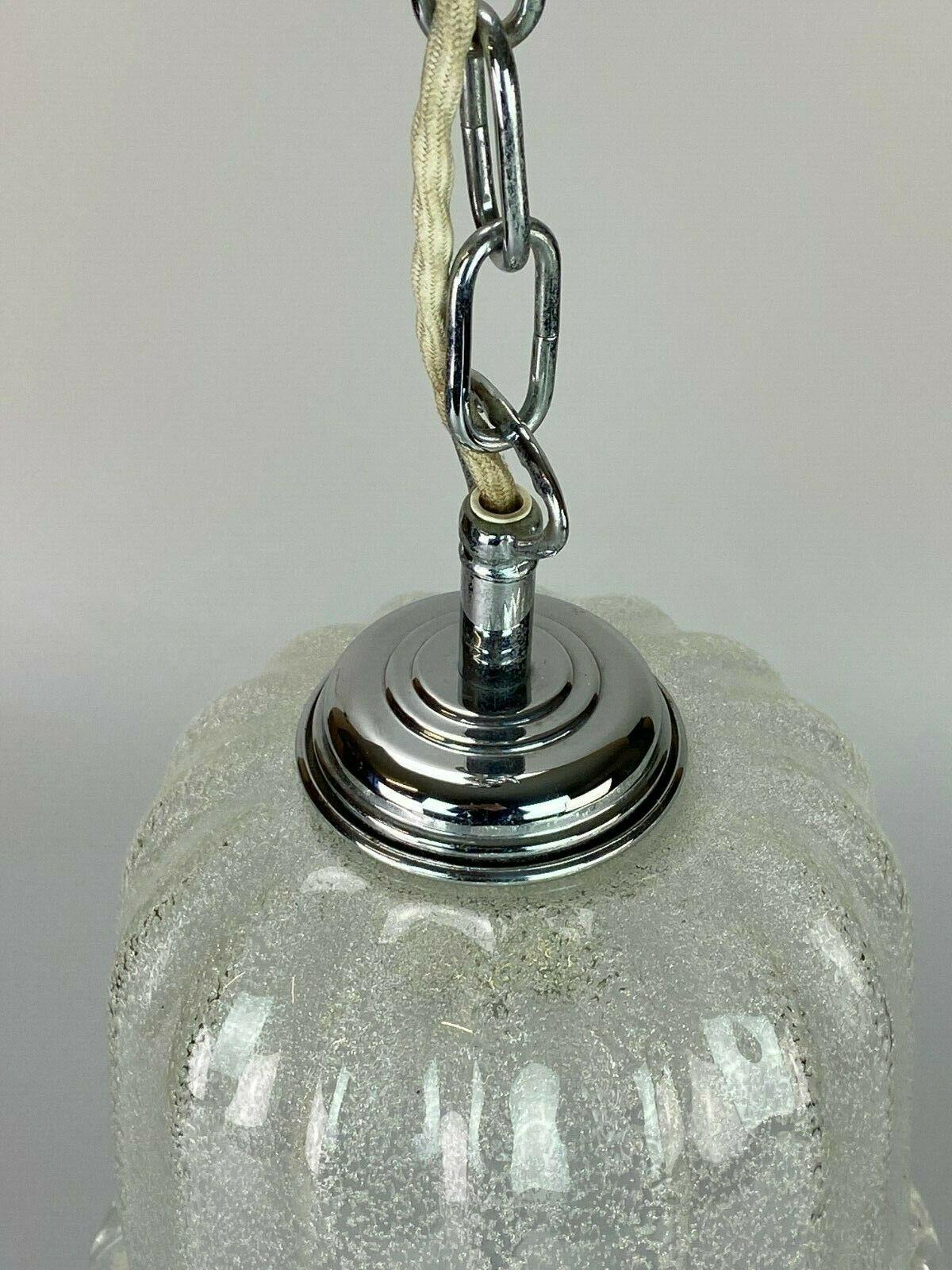 Late 20th Century 60s 70s Lamp Hanging Lamp Ball Lamp Bubble Chrome Glass Space Age Design For Sale