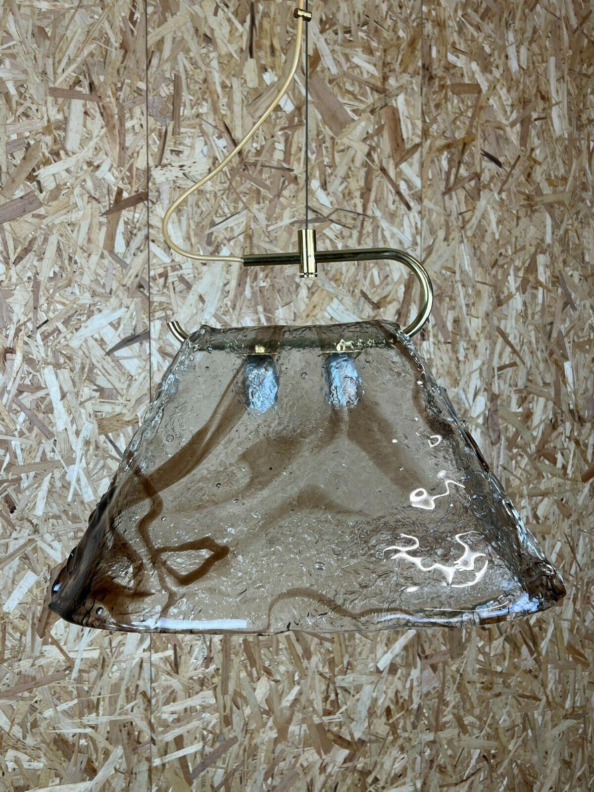 Late 20th Century 60s 70s Lamp Light Carlo Nason Mazzega Kalmar Murano Ceiling Lamp For Sale