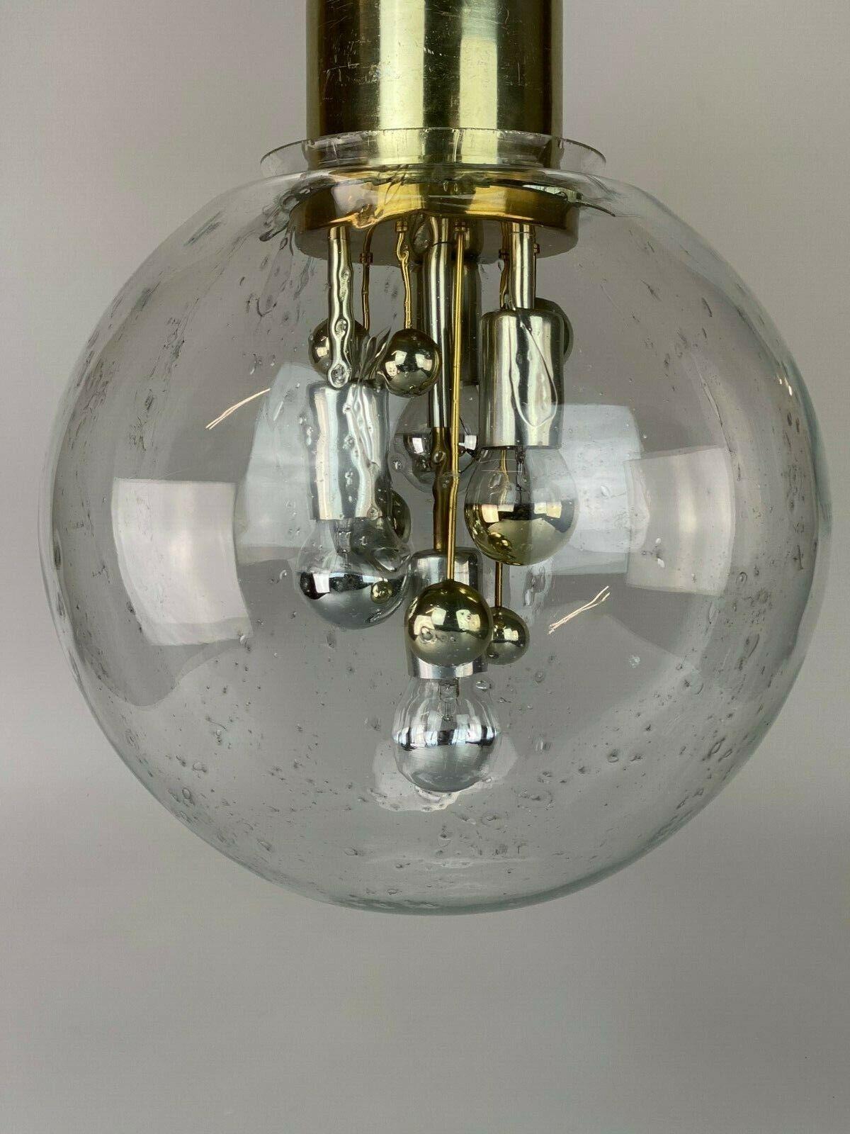 German 60s 70s Lamp Light Ceiling Lamp Ball Lamp Doria Glass Space Age Design For Sale