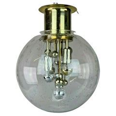 Lampenleuchte, Deckenleuchte, Kugellampe, Doria-Glas, Space Age Design, 60er- und 70er-Jahre