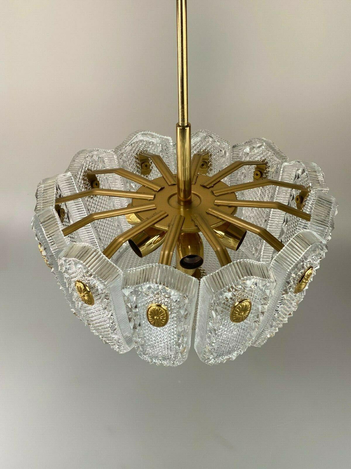 60s 70s Lamp Light Ceiling Lamp Chandelier Chandelier Orrefors In Good Condition For Sale In Neuenkirchen, NI