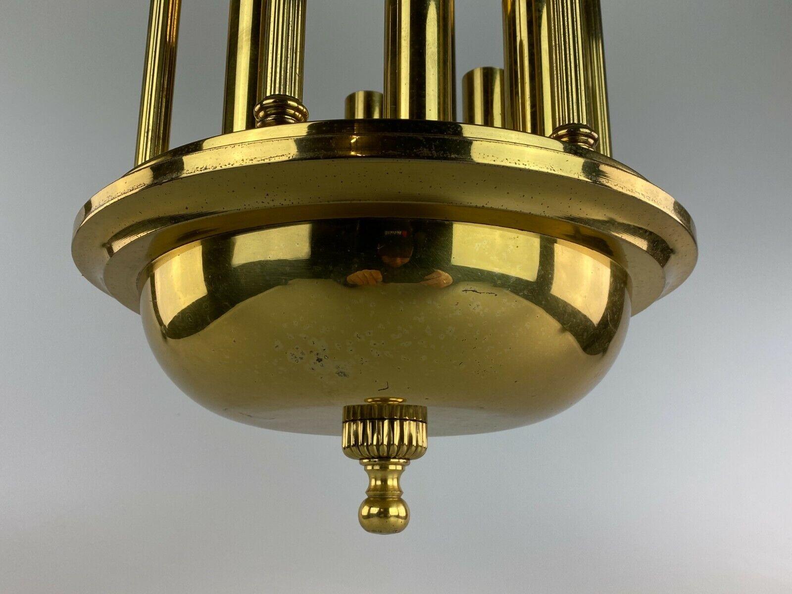 Lampe à suspension en laiton avec motif de lampe, années 60 70 en vente 5