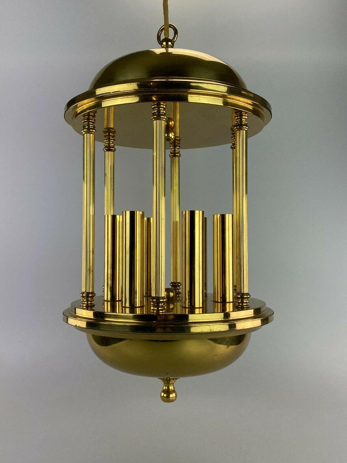 Allemand Lampe à suspension en laiton avec motif de lampe, années 60 70 en vente