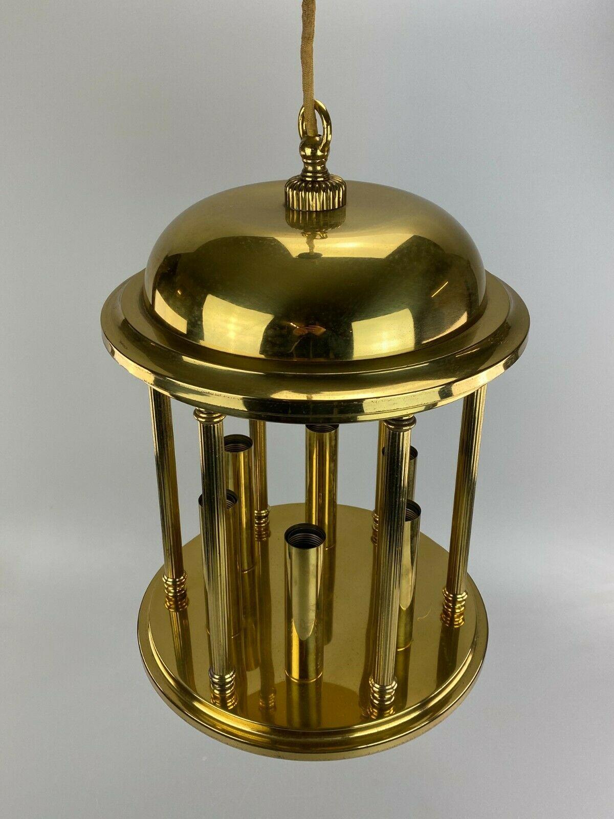 Fin du 20e siècle Lampe à suspension en laiton avec motif de lampe, années 60 70 en vente