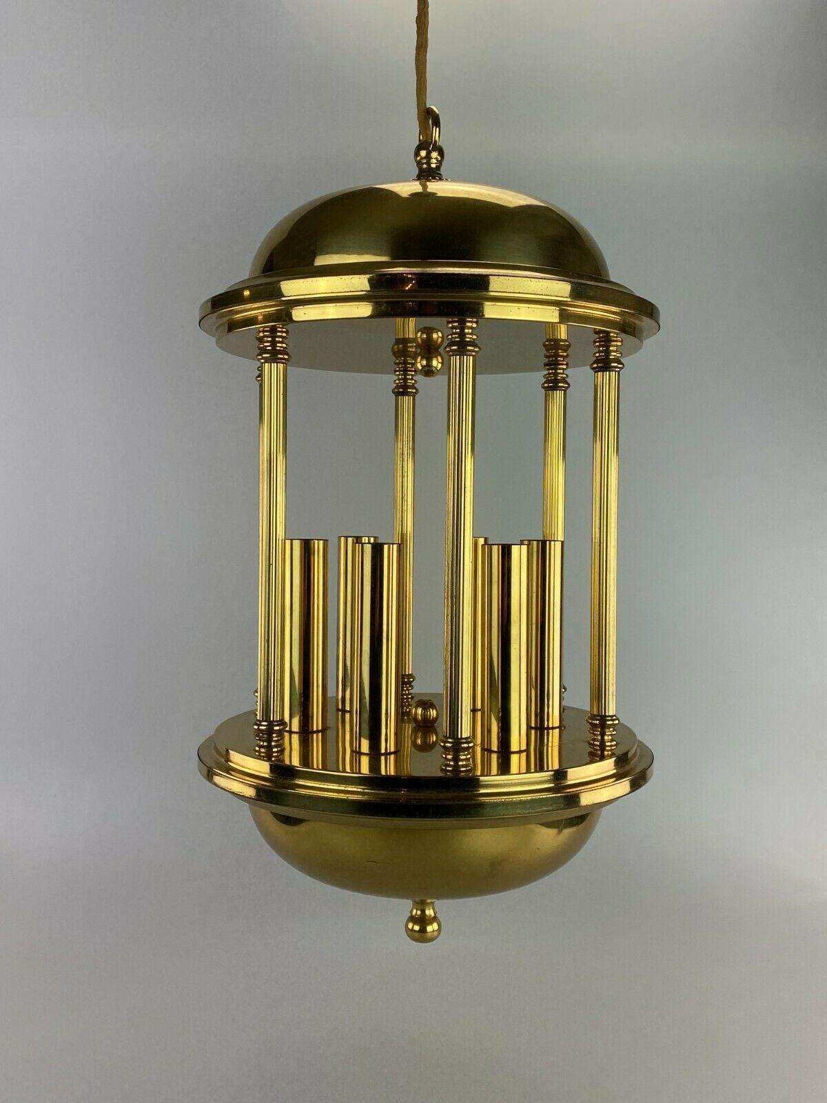 Lampe à suspension en laiton avec motif de lampe, années 60 70 en vente 3