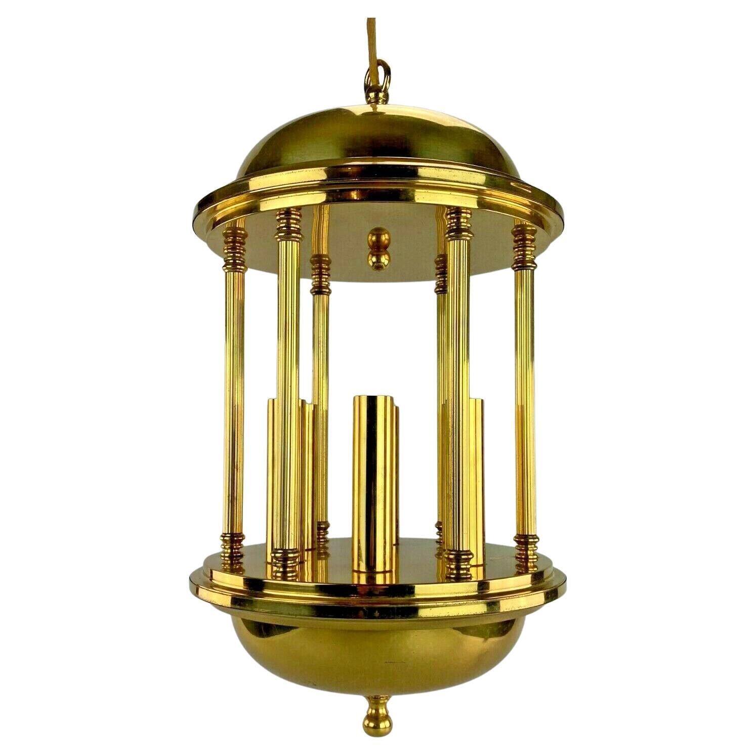 Lampe à suspension en laiton avec motif de lampe, années 60 70 en vente