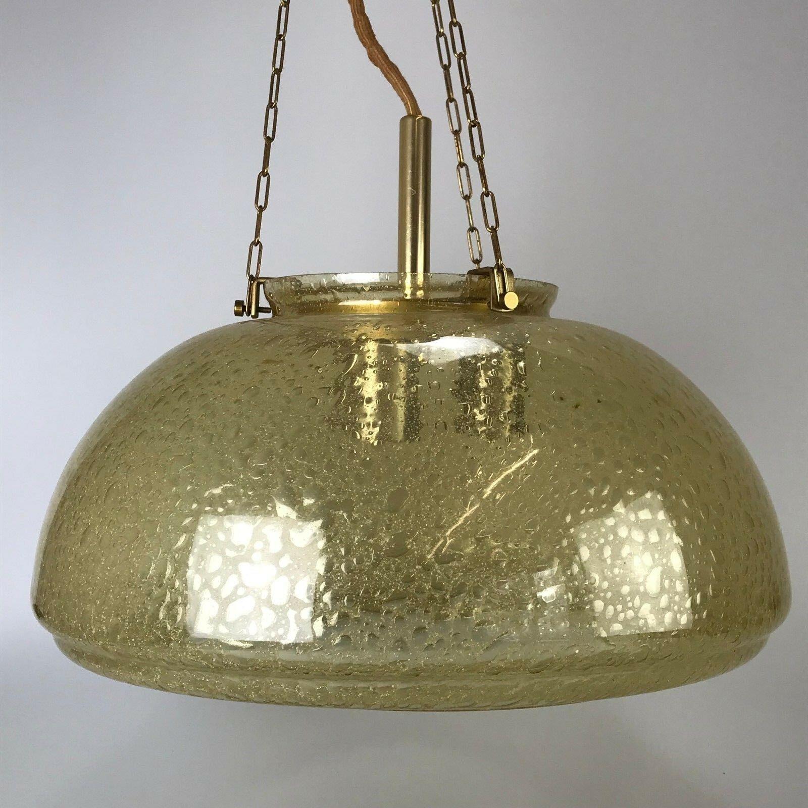 60s 70s lamp light ceiling lamp hanging lamp Doria Glas Space Age Design

Object: hanging lamp

Manufacturer: Doria

Condition: good

Age: around 1960-1970

Dimensions:

Diameter = 44cm
Hanging height = 57cm

Other notes:

The
