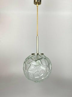 60s 70s Lamp Light Ceiling Lamp Hanging Lamp Hillebrand Glass Space Age Design