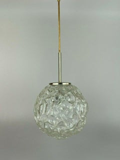 60s 70s Lamp Light Ceiling Lamp Hanging Lamp Hillebrand Glass Space Age Design