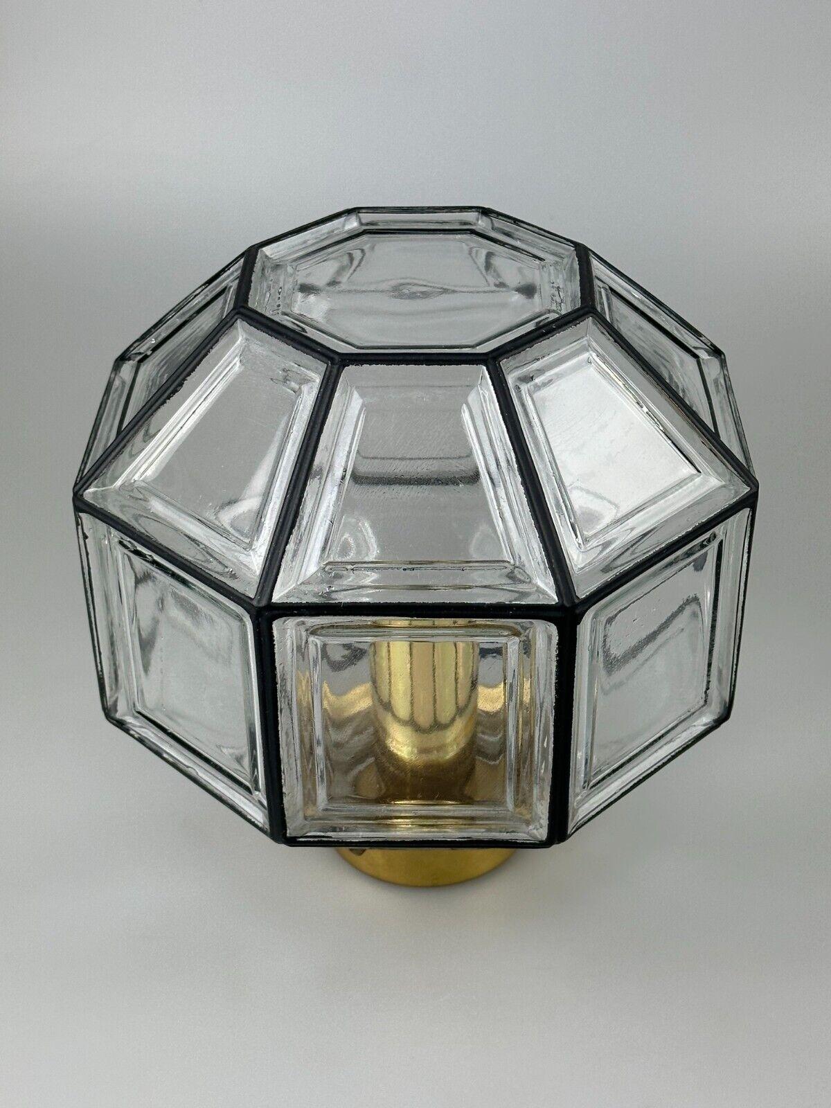 Late 20th Century 60s 70s lamp light ceiling lamp Limburg Germany glass space age design For Sale