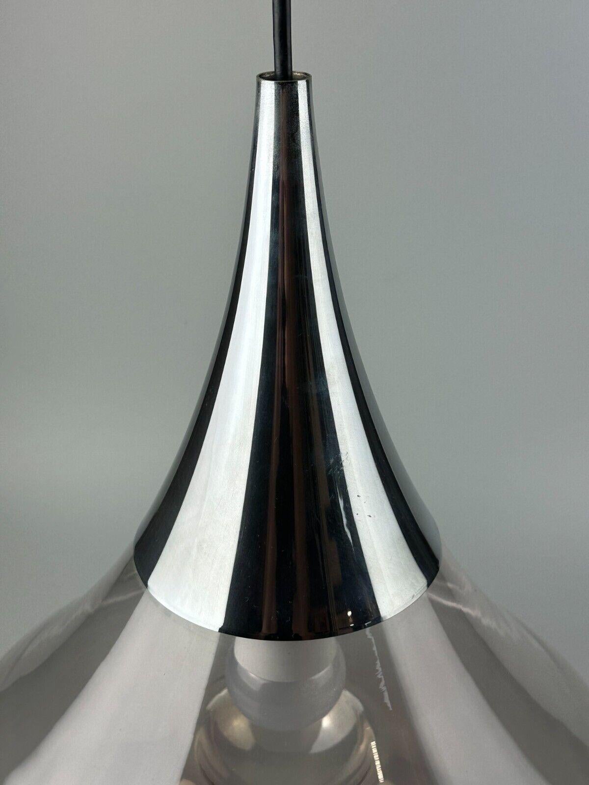 Metal 60s 70s lamp light ceiling lamp Limburg Germany glass space age design For Sale