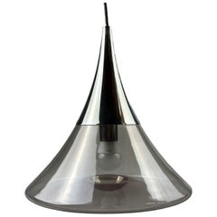 Lampada anni '60-'70 lampada da soffitto Limburg Germania vetro design space age