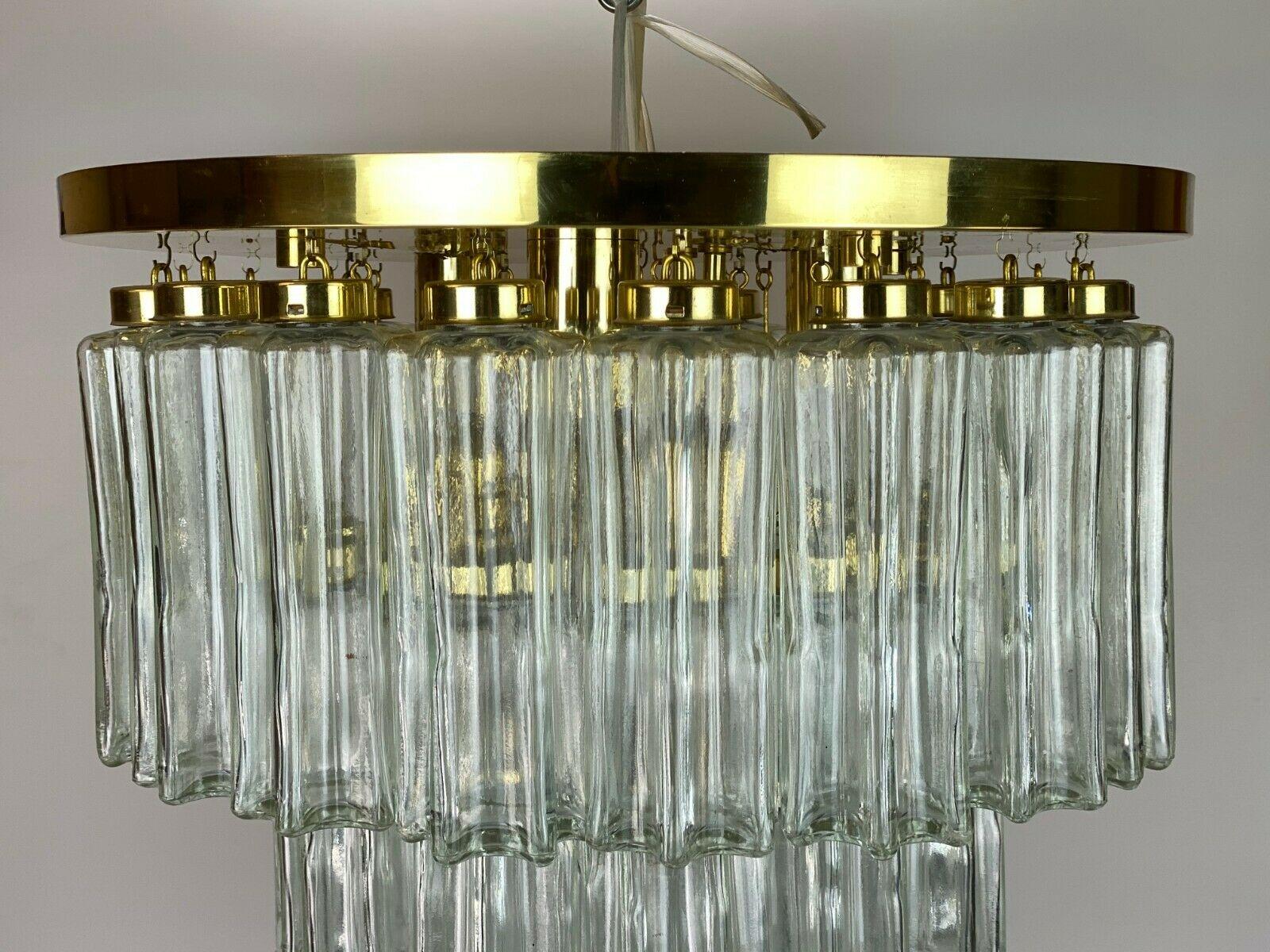 Fin du 20e siècle Lampe à suspension des années 60 et 70, design lustre en verre Limburg en vente