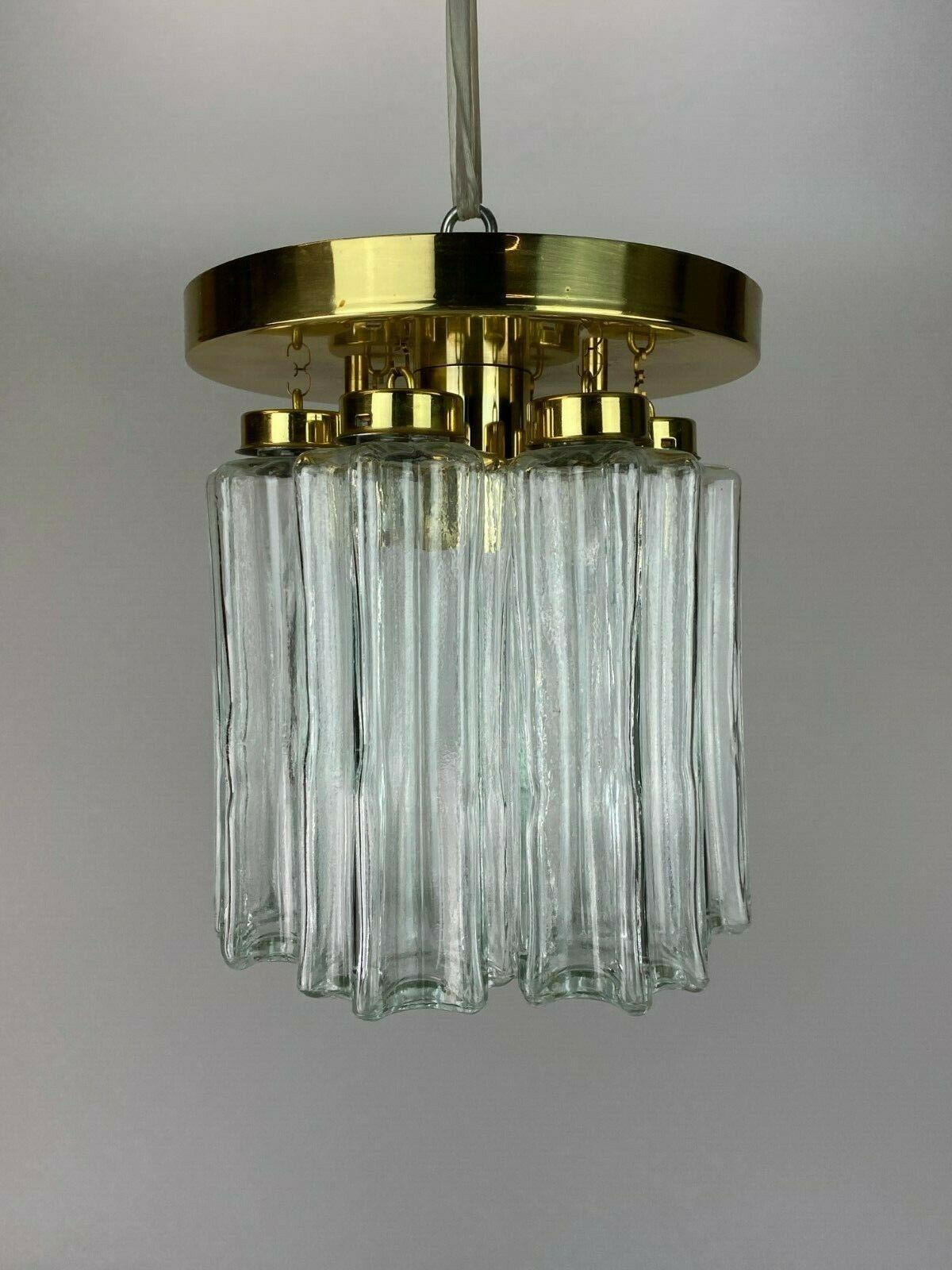 Late 20th Century 60s 70s Lamp Light Ceiling Lamp Limburg Glass Chandelier Design For Sale