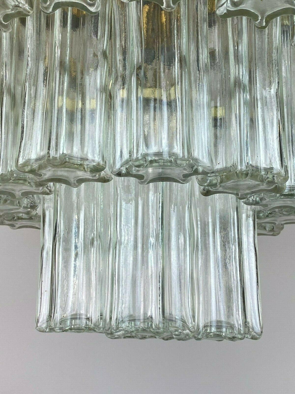 60er-Jahre-Deckenleuchte aus Glas, Design: 60er-Jahre-Kronleuchter (Metall) im Angebot