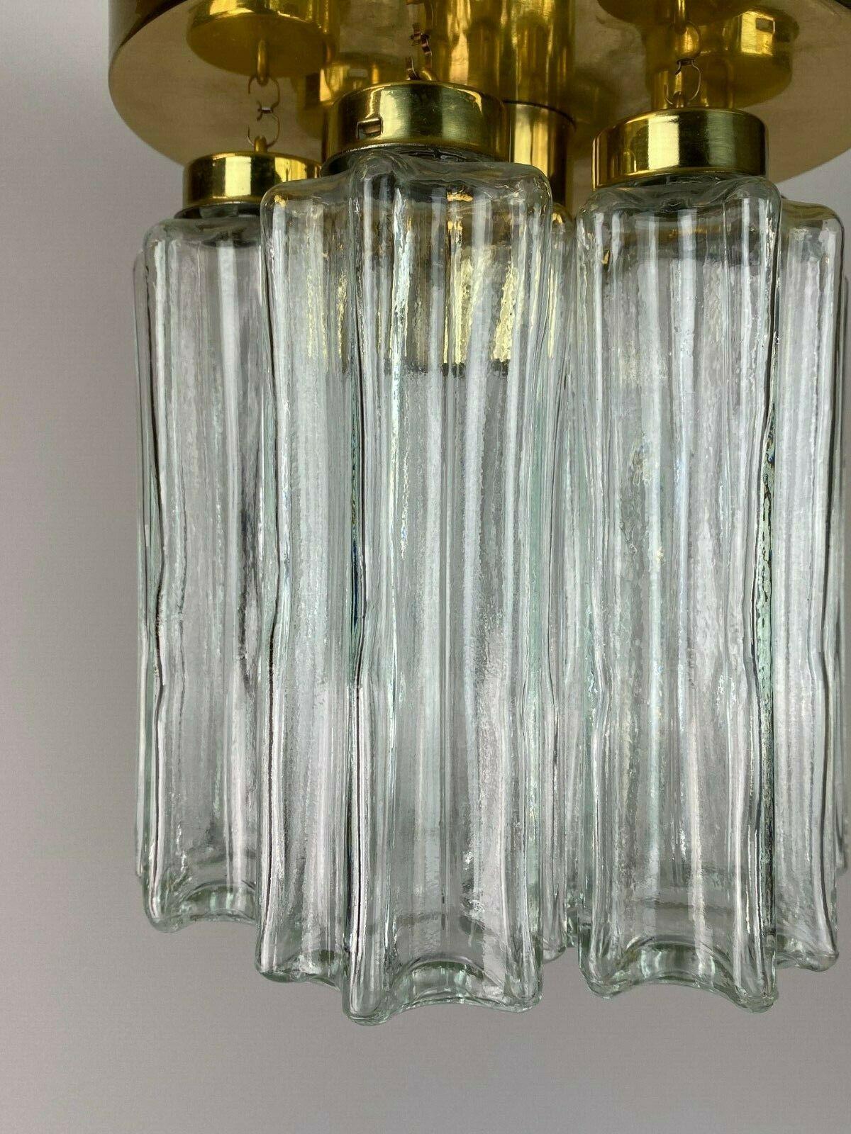 Allemand Lampe à suspension des années 60 et 70, design lustre en verre Limburg en vente
