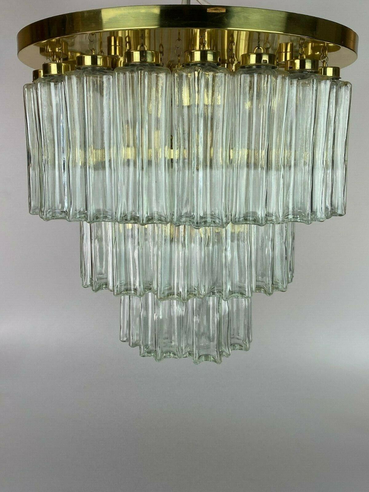 Metal 60s 70s Lamp Light Ceiling Lamp Limburg Glass Chandelier Design For Sale