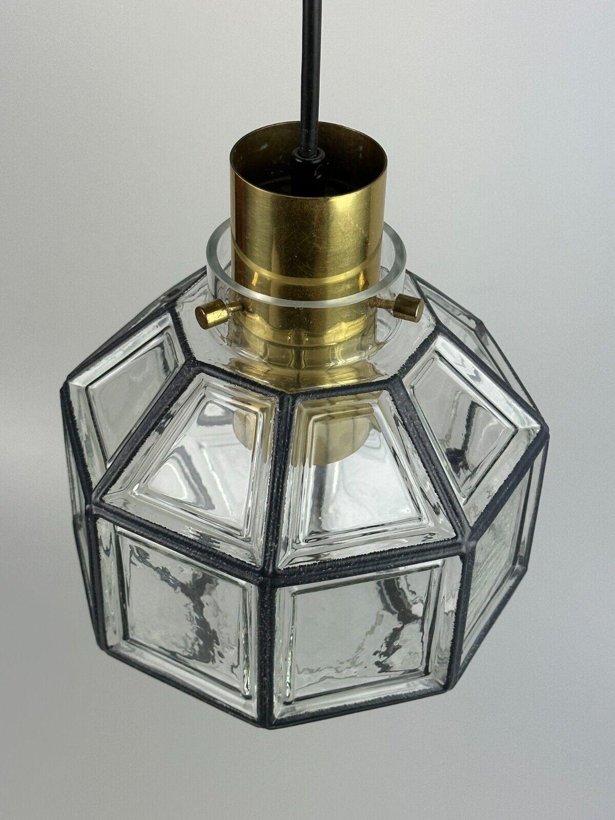 Brass 60s 70s lamp light ceiling lamp Limburg glass space age design 60s 70s