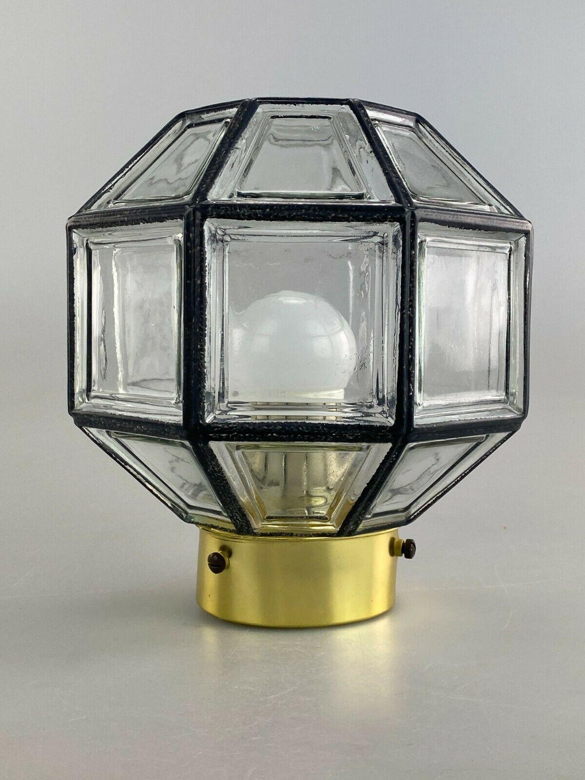 German 60s 70s Lamp Light Ceiling Lamp Limburg Glass Space Age Design  For Sale