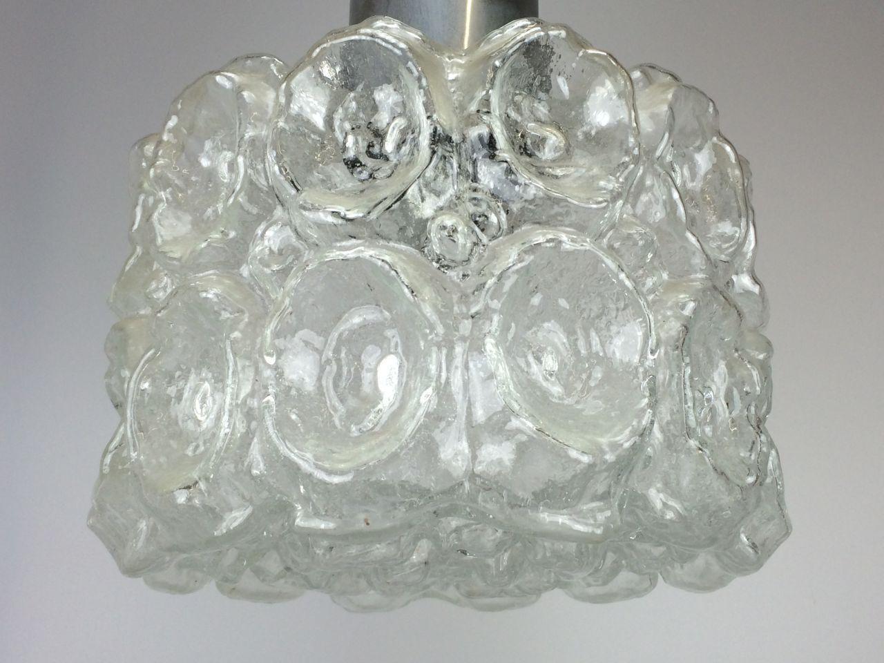 Late 20th Century 60s 70s Lamp Light Ceiling Lamp Limburg Glass Space Age Design For Sale