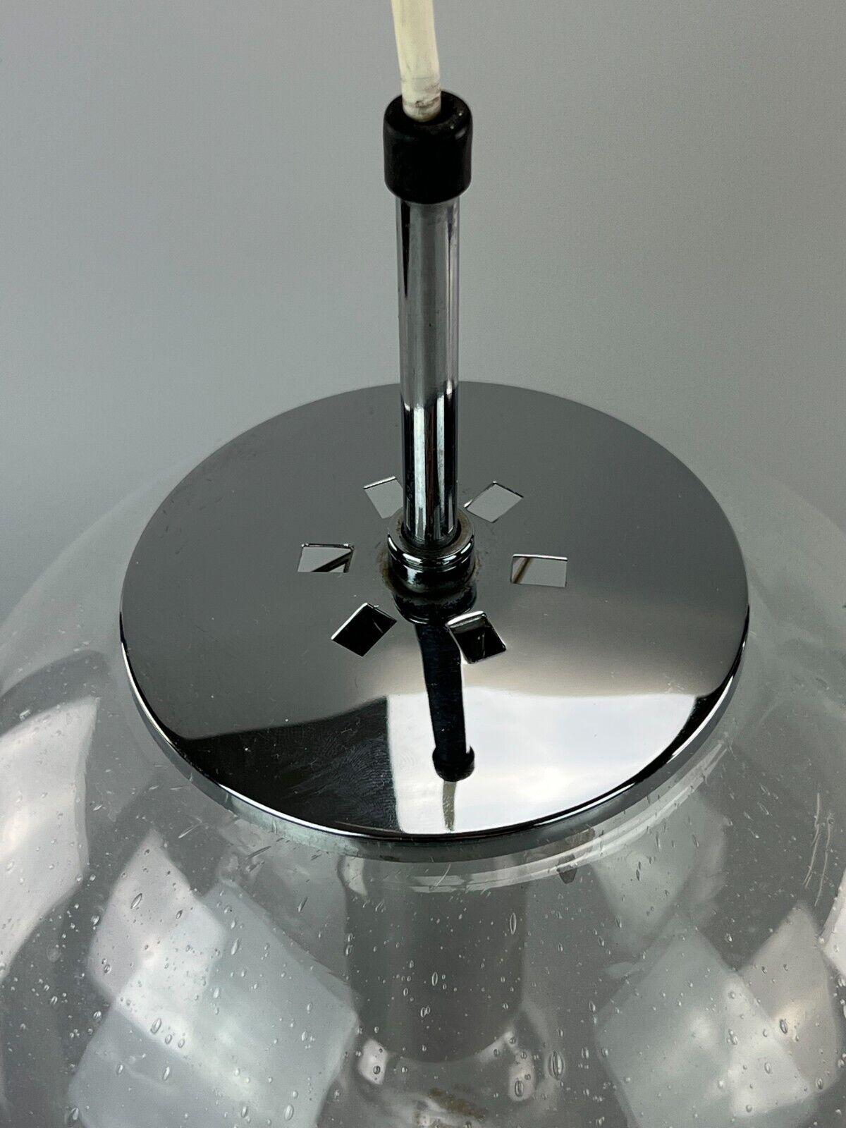 Metallo Lampada anni '60-'70 Lampada da soffitto in vetro Limburg Space Age Design in vendita