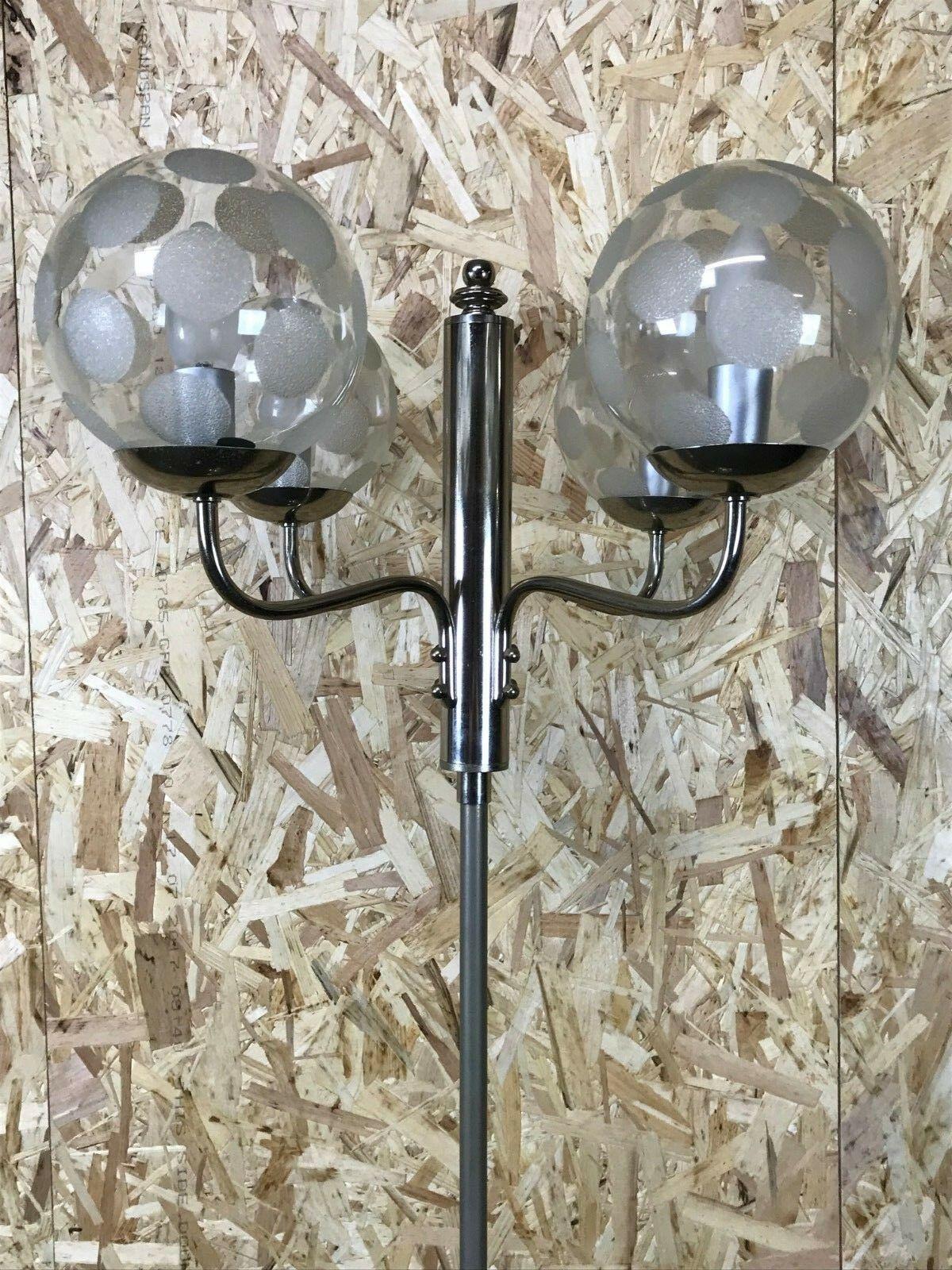 60s 70s Lamp Light Floor Lamp Metal Glass Space Age Design For Sale 5