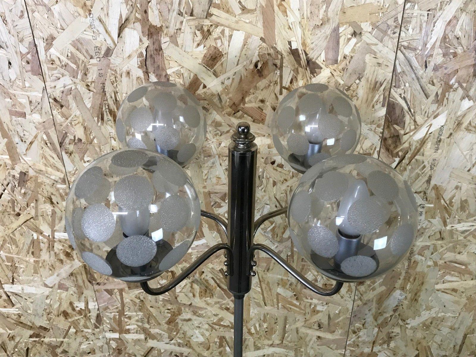 60s 70s Lamp Light Floor Lamp Metal Glass Space Age Design For Sale 6