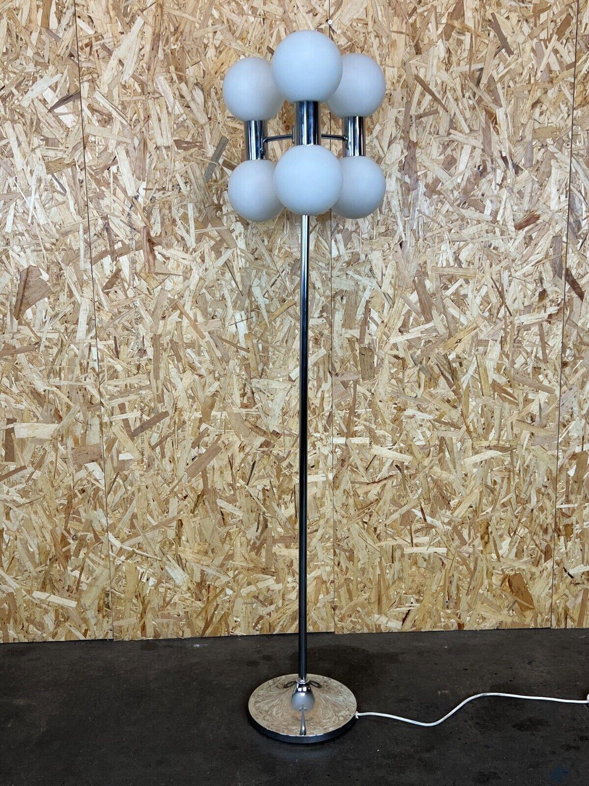 60s 70s Lamp Light Floor Lamp Metal Glass Space Age Design For Sale 8
