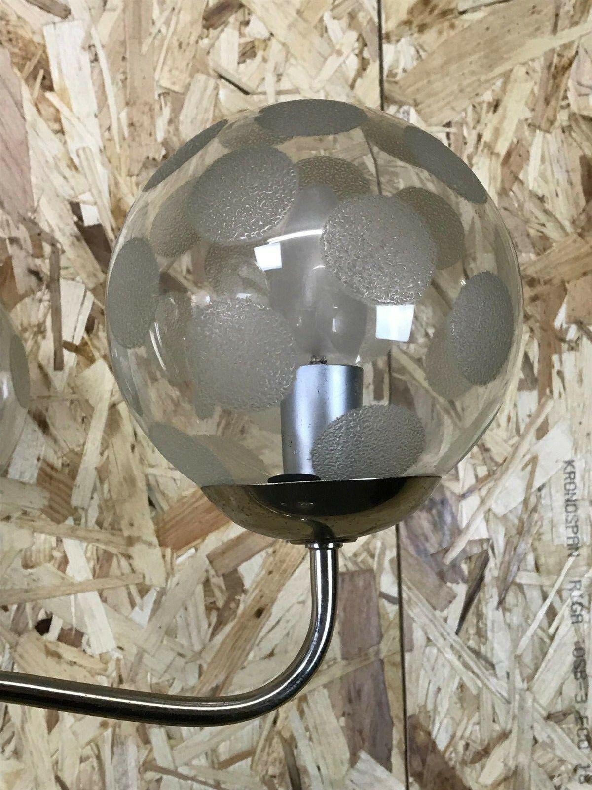 60s 70s Lamp Light Floor Lamp Metal Glass Space Age Design For Sale 2