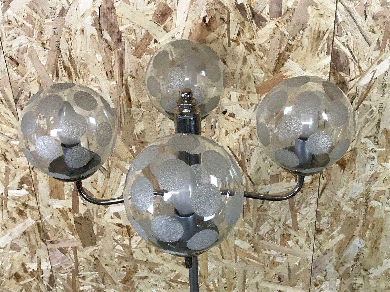 60s 70s Lamp Light Floor Lamp Metal Glass Space Age Design For Sale 3