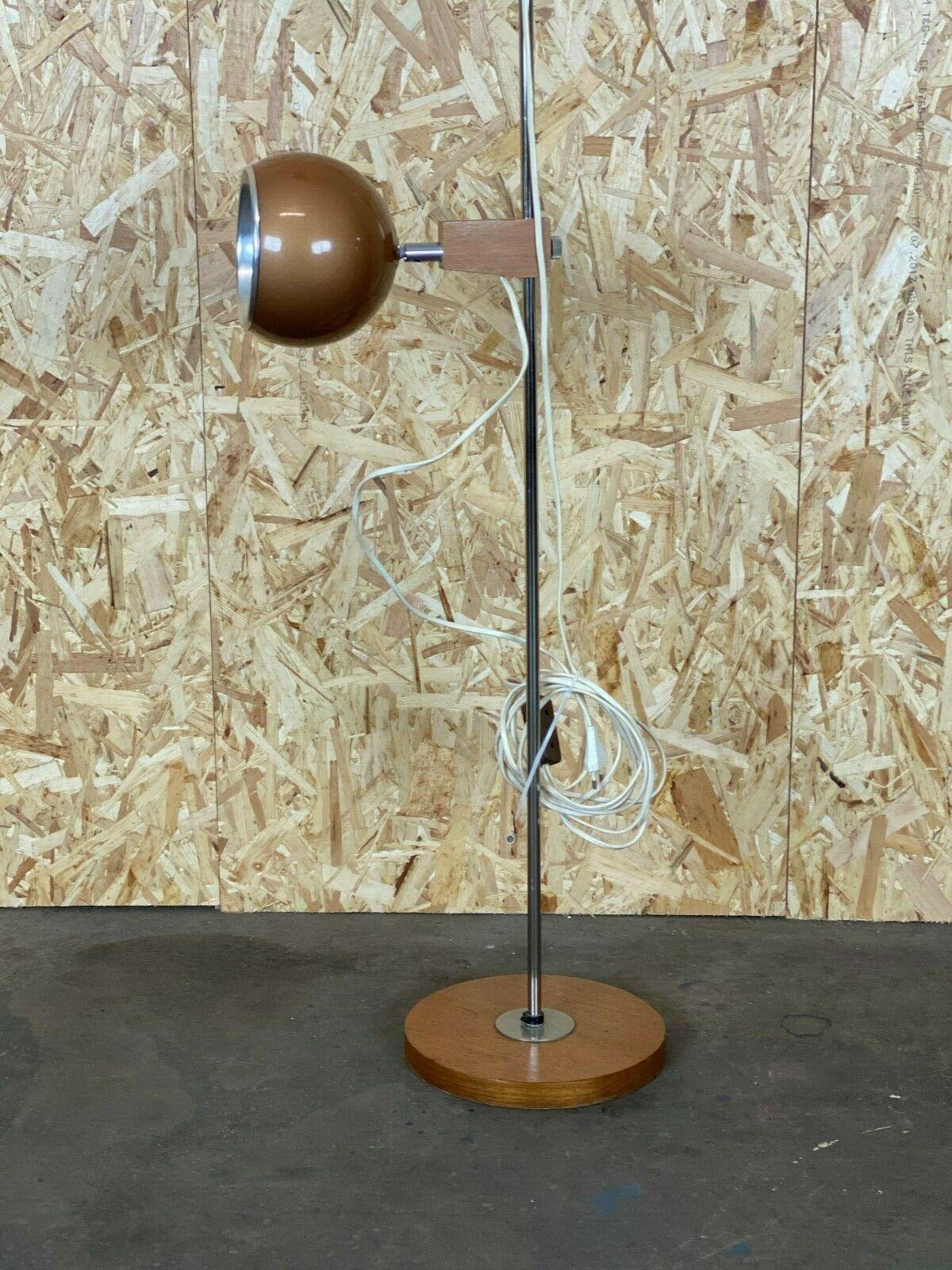 Swiss 60s 70s Lamp Light Floor Lamp Temde Teak Space Age Design For Sale