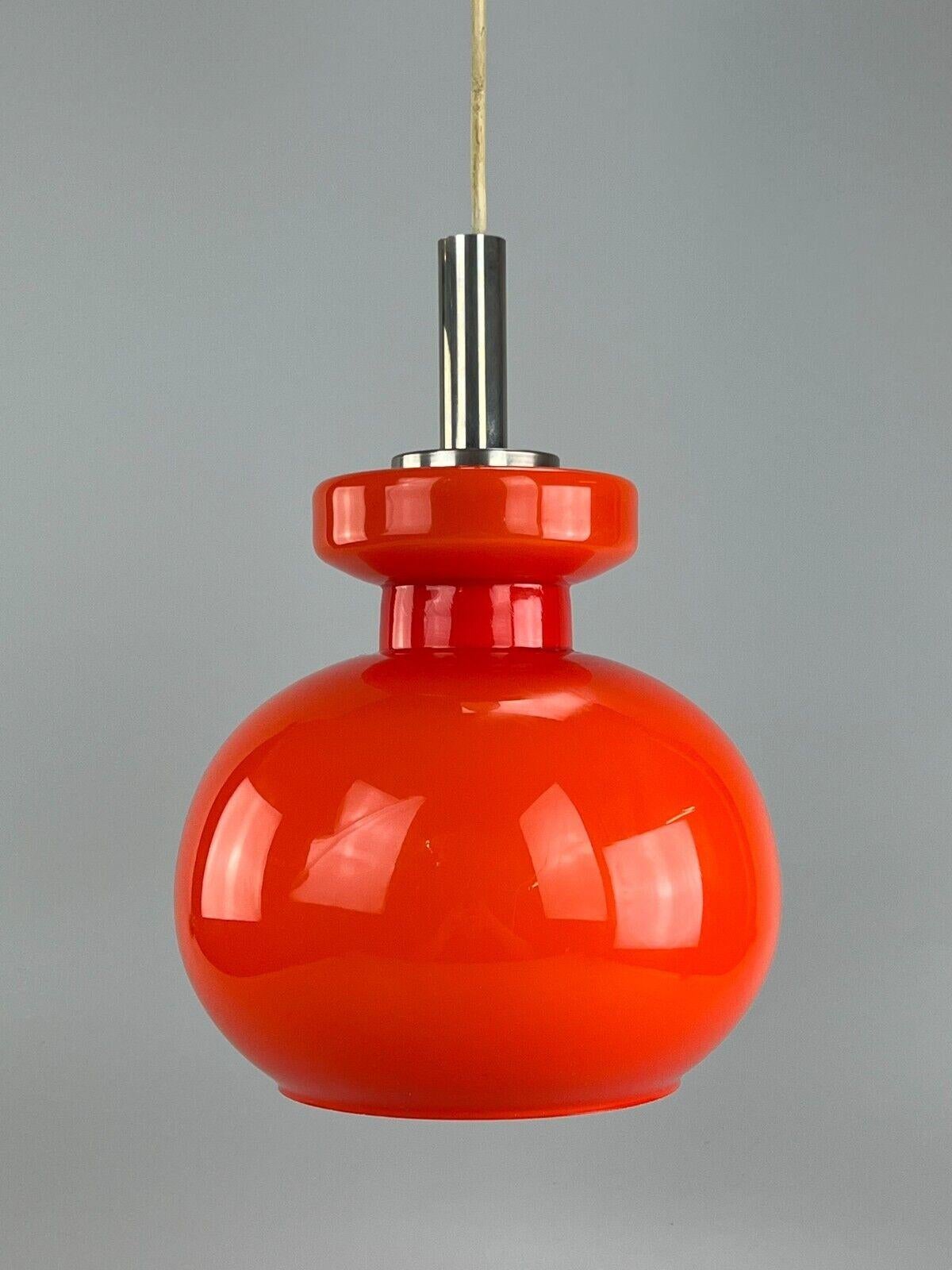 60s 70s Lamp Light Hanging Lamp Ceiling Lamp Space Age Design Chrome Glass In condizioni buone a Neuenkirchen, NI