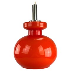 60s 70s Lamp Light Hanging Lamp Ceiling Lamp Space Age Design Chrome Glass