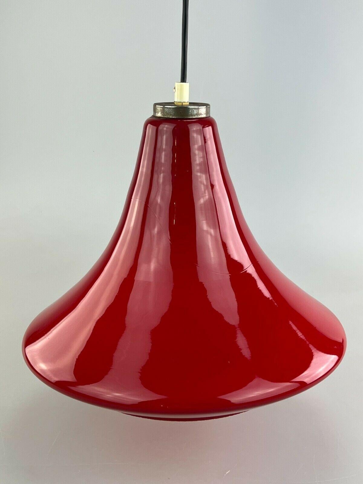 Allemand Lampe à suspension des années 60 et 70, plafonnier en verre de l'ère spatiale