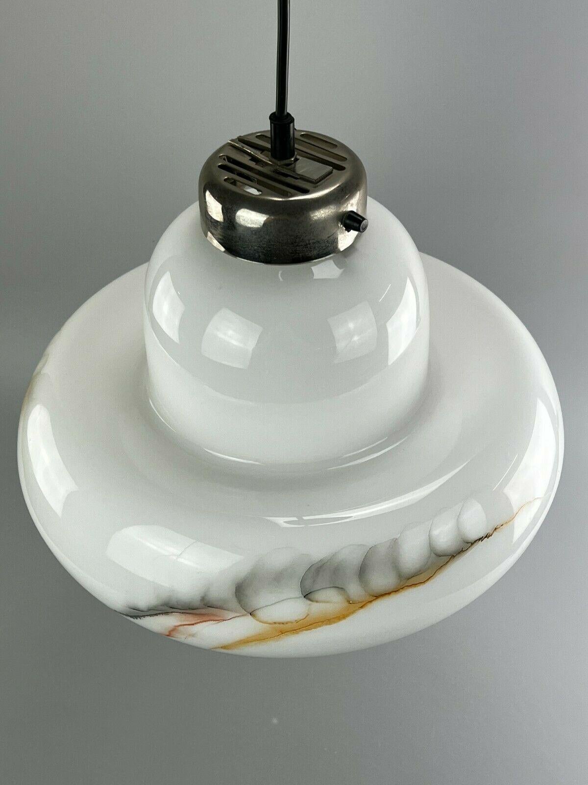 Late 20th Century 60s 70s Lamp Light Hanging Lamp Glass Ceiling Lamp Space Age Design For Sale
