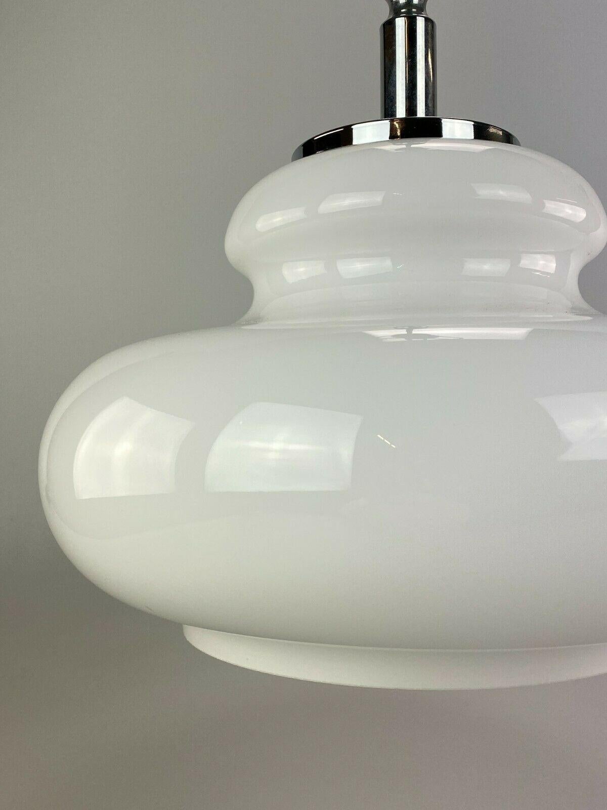Métal Lampe suspendue en verre des années 60 et 70, design de l'ère spatiale