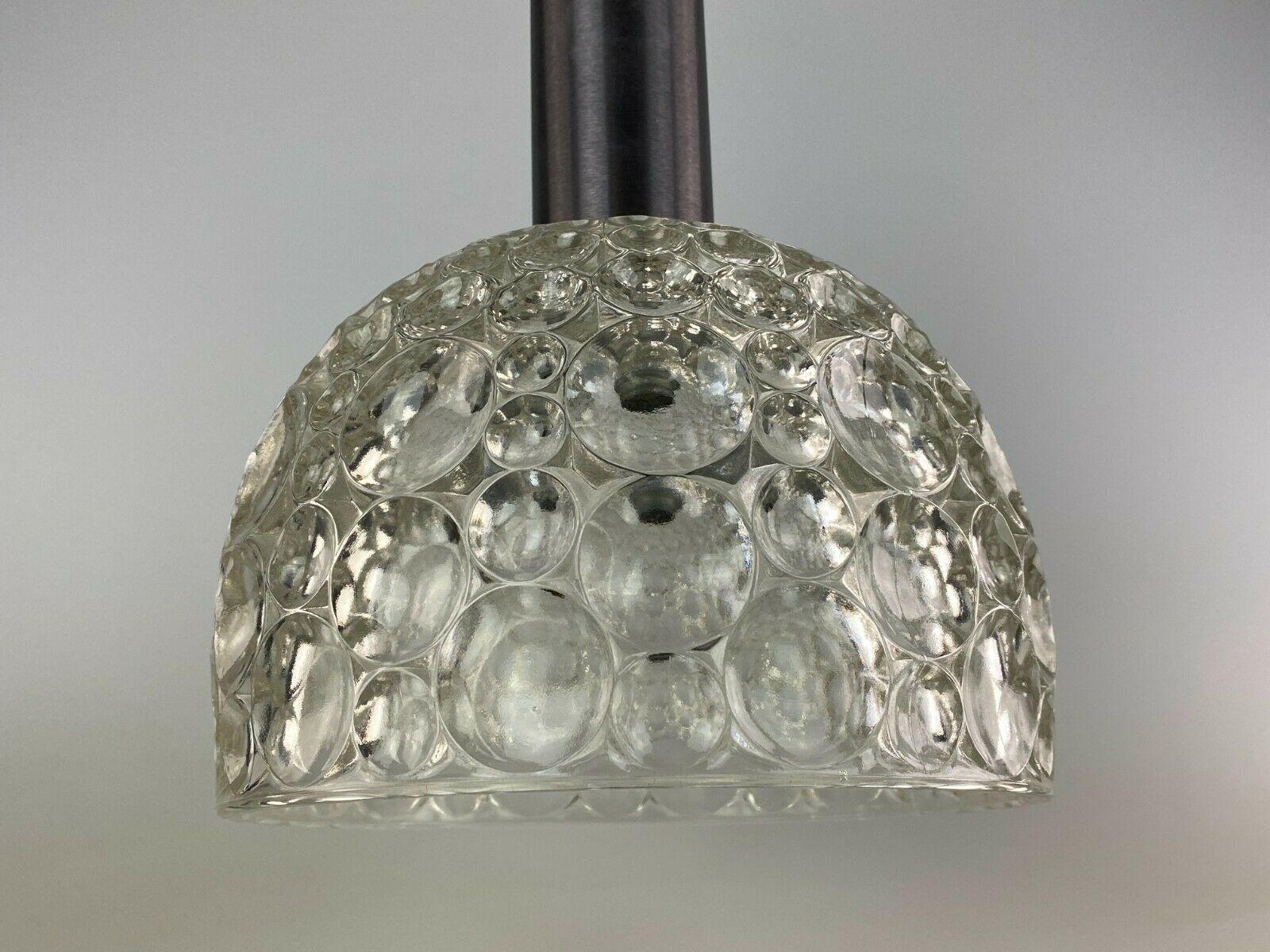 Metal 60s 70s Lamp Light Hanging Lamp Glass Ceiling Lamp Space Age Design For Sale