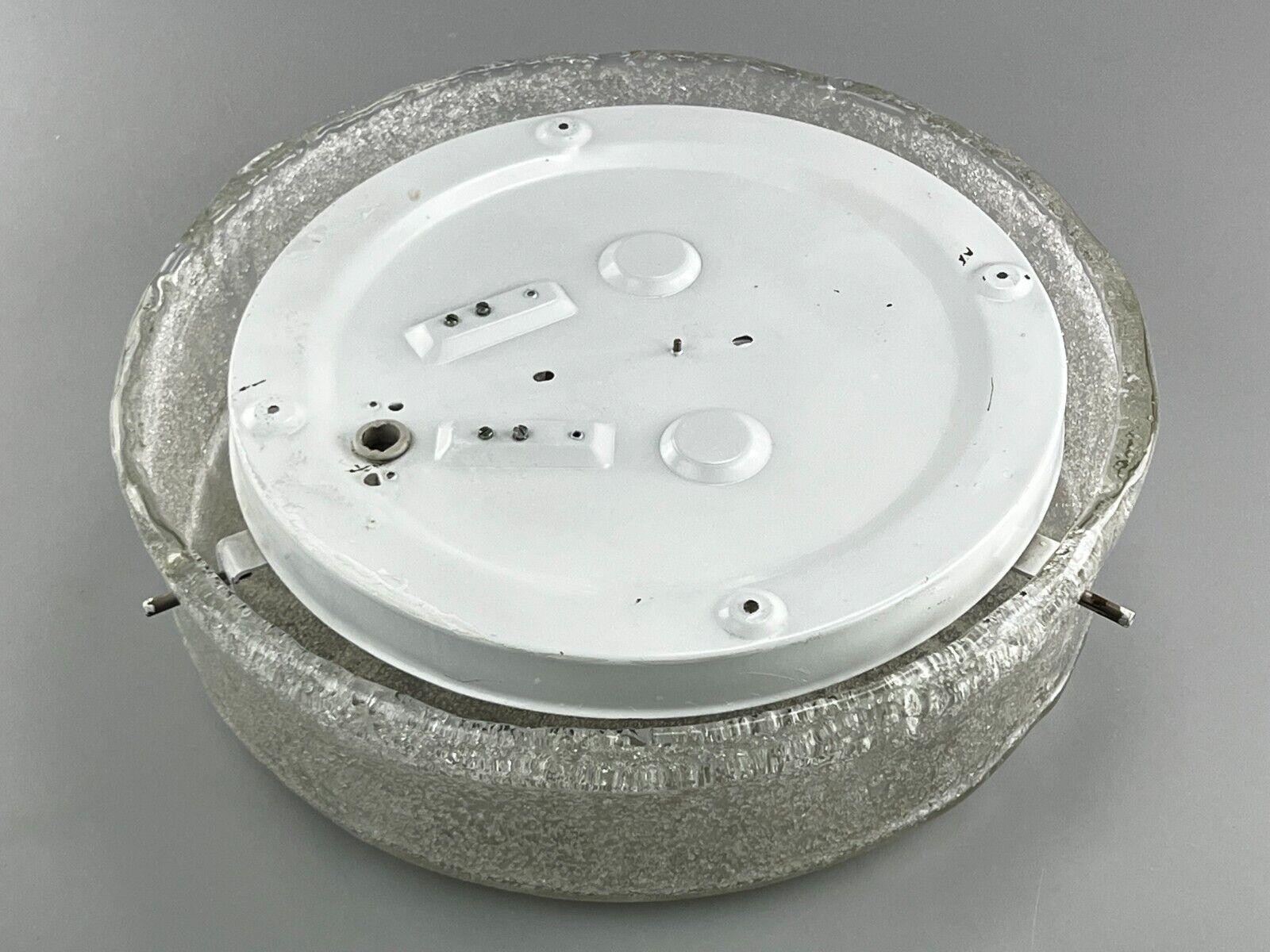 60er 70er Jahre Lampe Plafoniere Einbaubeleuchtung Eisglas Hillebrand 60er Jahre im Angebot 3