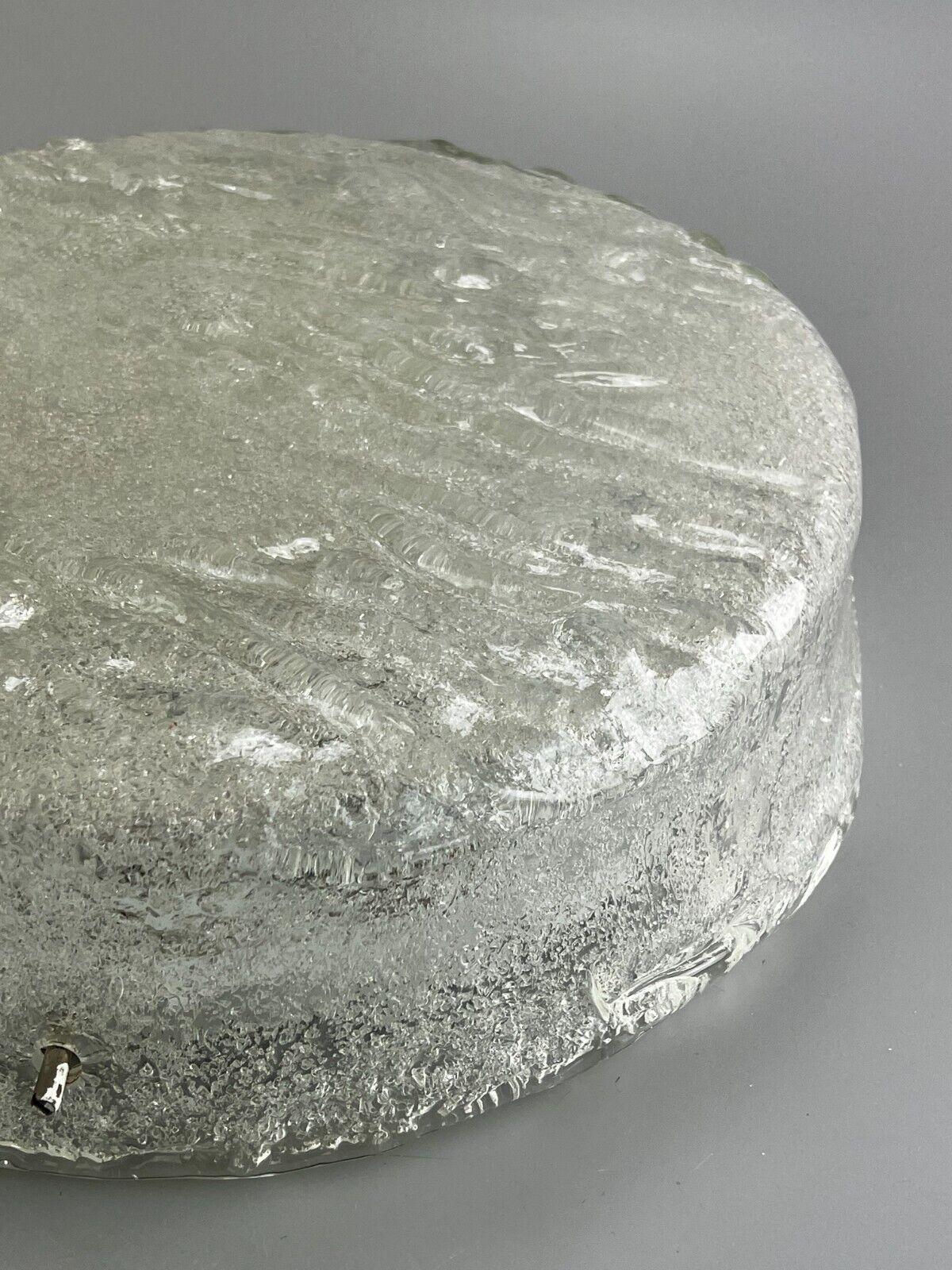 60er 70er Jahre Lampe Plafoniere Einbaubeleuchtung Eisglas Hillebrand 60er Jahre im Zustand „Gut“ im Angebot in Neuenkirchen, NI