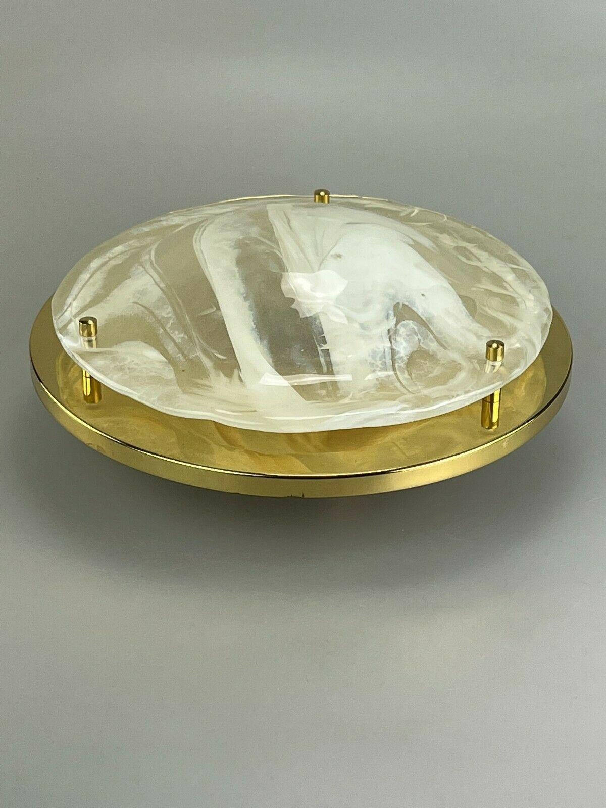 Fin du 20e siècle Plafonière lumineuse encastrée en verre de glace Hillebrand, années 60/70