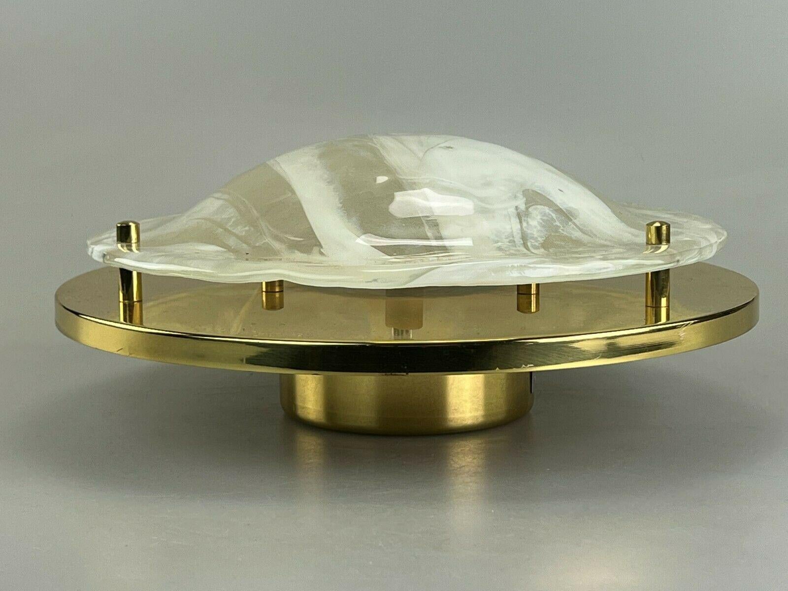 Plafonière lumineuse encastrée en verre de glace Hillebrand, années 60/70 1