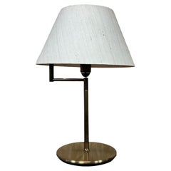 Vintage 60s 70s Lamp Light Table Lamp Brass Swivel Space Age Design