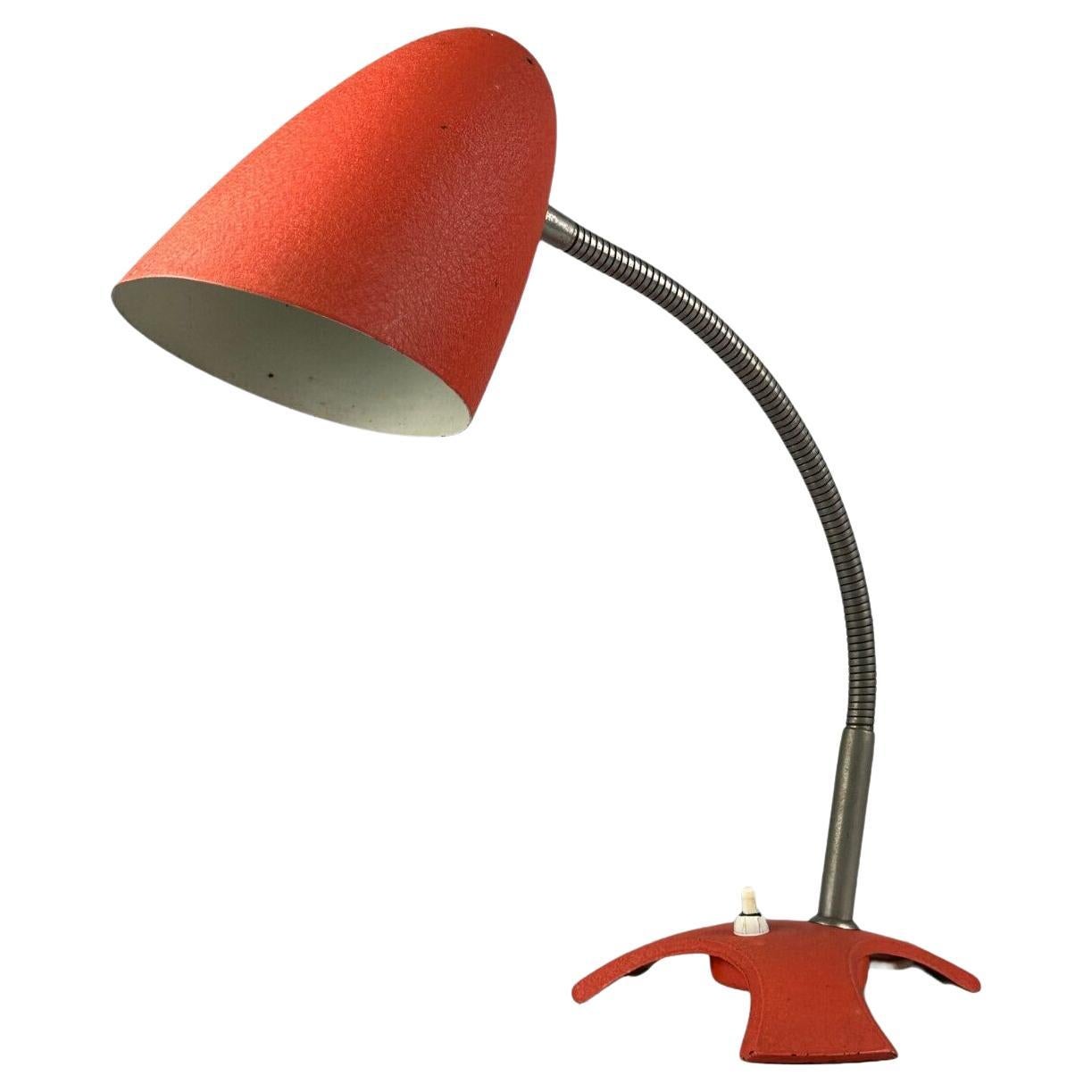 60er 70er Jahre Lampe Licht Tischlampe Schreibtischlampe Metall Space Age im Angebot