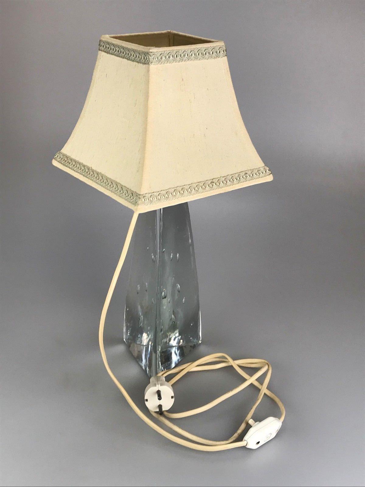 60s 70s Lamp Light Table Lamp Glass Space Age Design For Sale 7